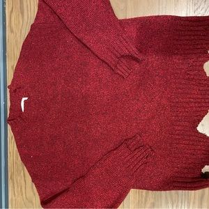 Distress Red Sweater